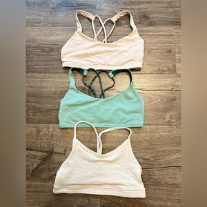 LULULEMON Athletica Sports Bra Bundle Green White sz 4